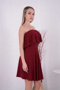 Rochie Eliza Scurta - Bordo - Img 3