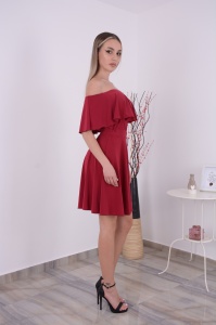 Rochie Eliza Scurta - Cranberry - Img 4