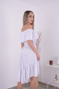 Rochie Scurta Bella Alb - Img 3