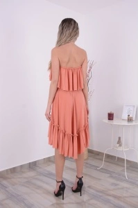 Rochie Scurta Bella Piersica - Img 3