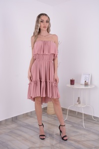 Rochie Scurta Bella Roz Prafuit