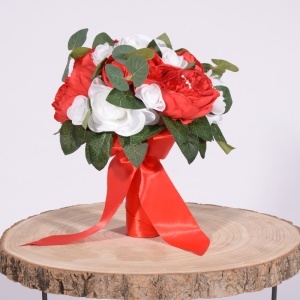 Buchet Bujori - Trandafiri - Rosu - Img 3