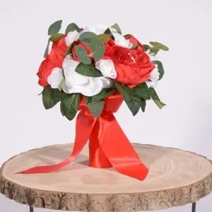 Buchet Bujori - Trandafiri - Rosu - Img 3