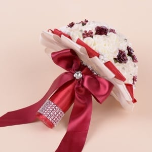 Buchet Trandafiri - Bordo - Sclipici - Img 2