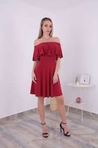 Rochie Eliza Scurta - Cranberry