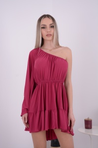 Rochie Scurta Amber - Magenta - Img 3
