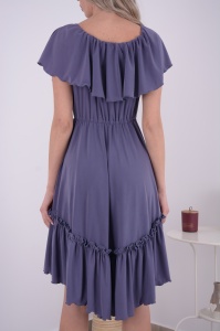 Rochie Scurta Bella Gri Petrol - Img 6