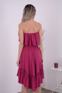 Rochie Scurta Bella Roz Orhidee - Img 5