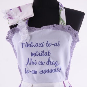 Set dezgatit Mireasa - Lila cu flori - Img 2