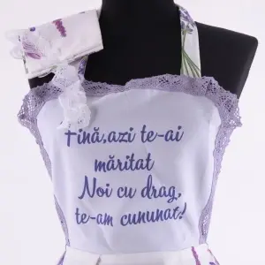 Set dezgatit Mireasa - Lila cu flori - Img 2