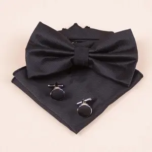 Set Papion, Batista si Butoni - Negru