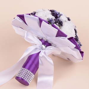 Buchet Trandafiri - Mov - Sclipici - Img 2