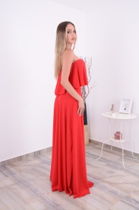 Rochie Eliza Glamour - Rosu - Img 3