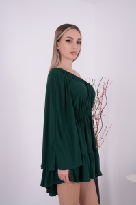 Rochie Scurta Amber - Verde Brad - Img 4