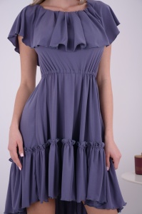 Rochie Scurta Bella Gri Petrol - Img 3