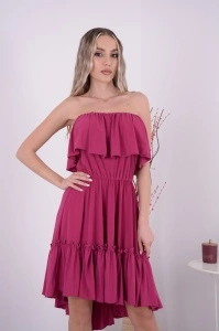 Rochie Scurta Bella Roz Orhidee - Img 2