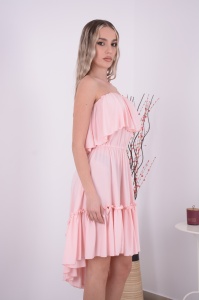 Rochie Scurta Bella Roz Pal - Img 4