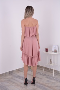 Rochie Scurta Bella Roz Prafuit - Img 5
