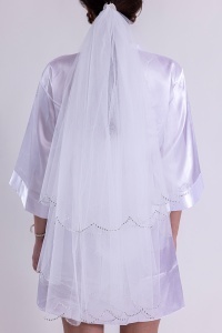 Voal Mireasa Scurt - Model 4