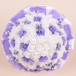 Buchet Trandafiri - Lila - Sclipici