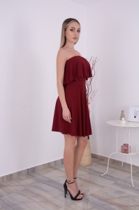 Rochie Eliza Scurta - Bordo - Img 4