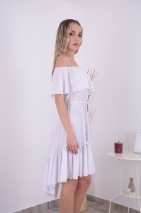 Rochie Scurta Bella Alb - Img 4