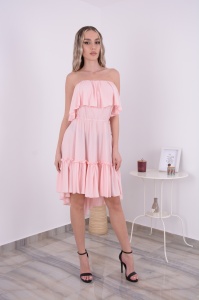 Rochie Scurta Bella Roz Pal