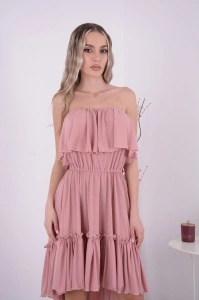 Rochie Scurta Bella Roz Prafuit - Img 2
