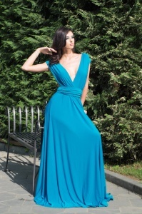 Rochie Versatila Albastru Turcoaz - Img 2