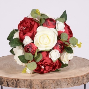 Buchet Bujori - Trandafiri - Bordo - Img 2