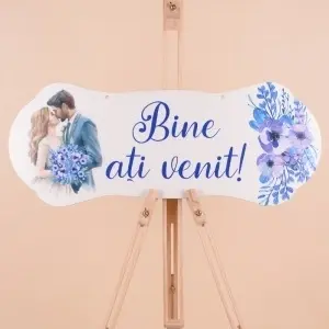 Placuta Mare "Bine ati venit" - Albastru / Miri