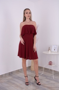 Rochie Eliza Scurta - Bordo