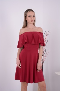 Rochie Eliza Scurta - Cranberry - Img 2