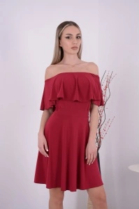 Rochie Eliza Scurta - Cranberry - Img 2