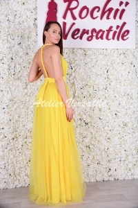 Rochie Versatila Tulle Galben - Img 3