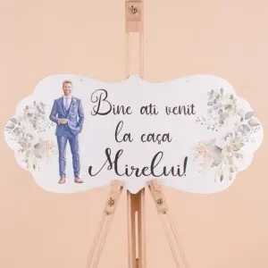 Placuta Mare "Bine ati venit la casa Mirelui" - Negru