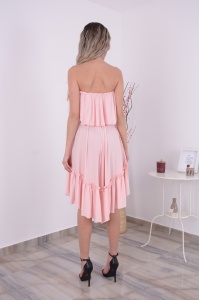 Rochie Scurta Bella Roz Pal - Img 5