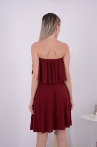 Rochie Eliza Scurta - Bordo - Img 5