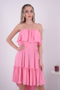 Rochie Scurta Bella Roz Bombon - Img 2