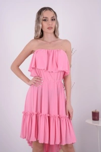 Rochie Scurta Bella Roz Bombon - Img 2