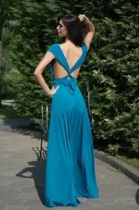 Rochie Versatila Albastru Turcoaz - Img 3