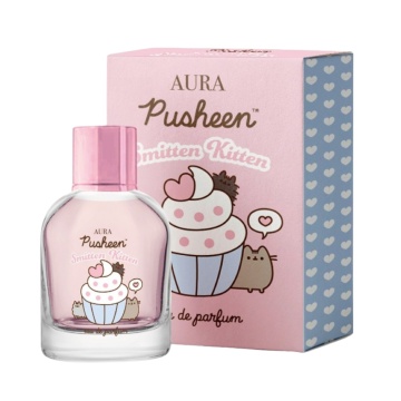 Apa de parfum copii cu aroma de inghetata si capsuni Aura Pusheen Smitten Kitten, 50 ml [7223]