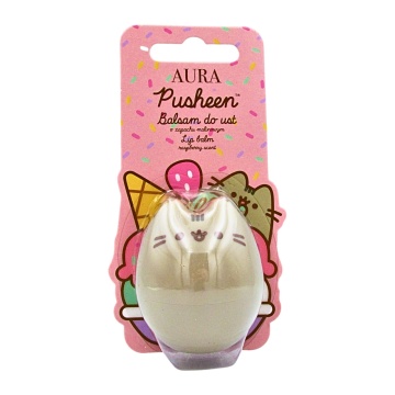 Balsam de buze 3D cu aroma de zmeura pentru copii Aura Pusheen, 6 g [4895]