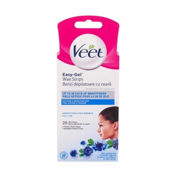 Benzi de ceara de epilat fata pentru piele sensibila Veet, x20 [4725]