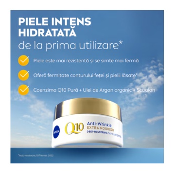 Crema de zi antirid extra hidratanta Q10 Extra Nourish, 50 ml, Nivea 9223/0734 - Img 2