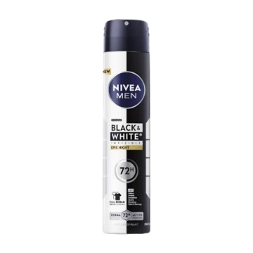 Deodorant spray pentru barbati Invisible Black & White Epic Night Nivea Men, 200 ml [0112]