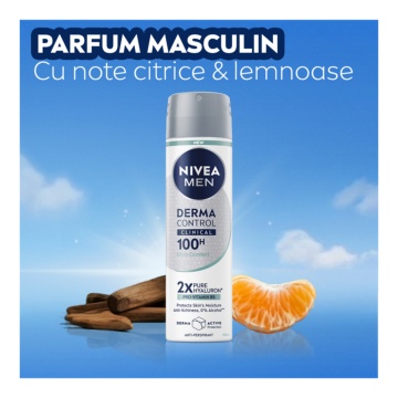 Deodorant spray pentru barbati Nivea Men Derma Control Ultra Comfort, 150 ml [1331] - Img 5
