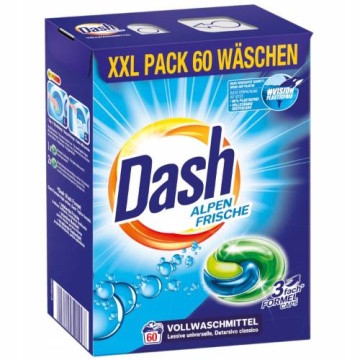 Detergent capsule pentru rufe Dash 3in1 Alpen Frische, 60 spalari 2097/3896/3919