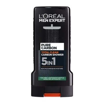 Gel de dus Loreal Expert Carbon Total Clean pentru barbati, 300 ml [5714]