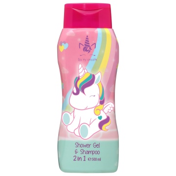 Gel de dus si sampon 2 in 1 Air-Val Eau My Unicorn pentru copii, 500 ml [4472]